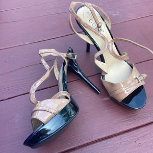 Tan patent Leather Heels